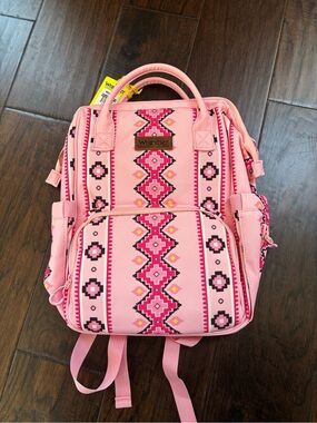 Wrangler Pink diaper bag Aztec Pattern Kids Backpack